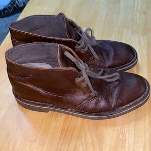 Clarks desert brown leather lace up size 8 mens